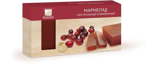 №2 Мармелад пластовый 210г клюквенный в Ульяновске
