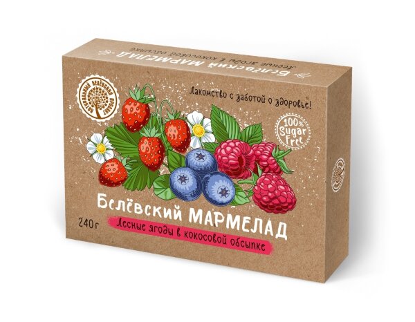 №2 Мармелад белевский на фруктозе 240г "ЛЕСНЫЕ ЯГОДЫ"  в Ульяновске