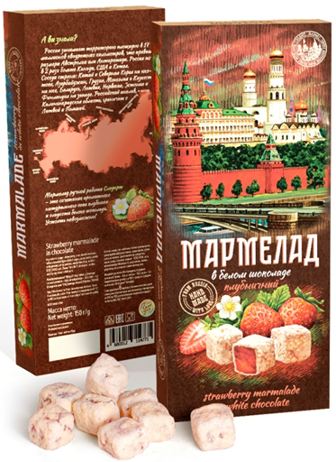  Сладарт Мармелад Клубничный в белом шоколаде, 150г   в Ульяновске