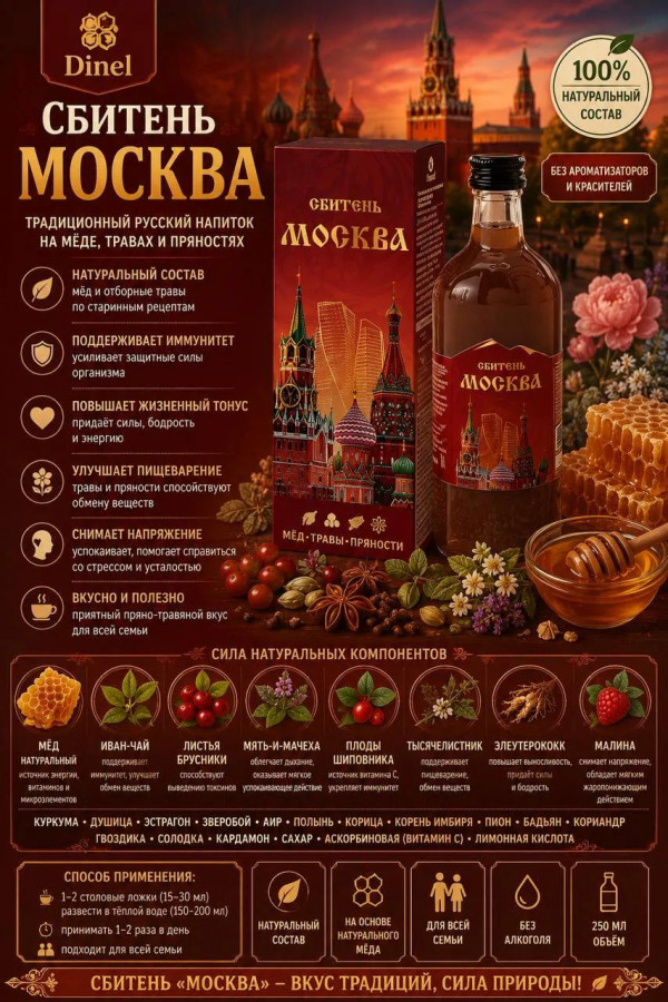 №2 Сбитень Москва, 250мл  в Ульяновске